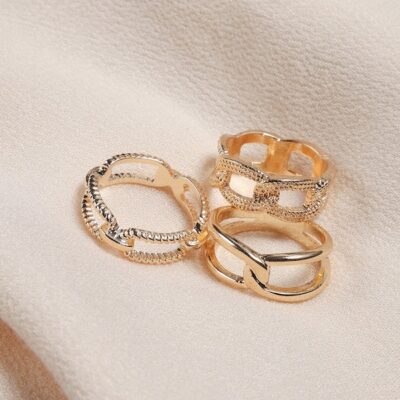 Rose Gold Rings X3