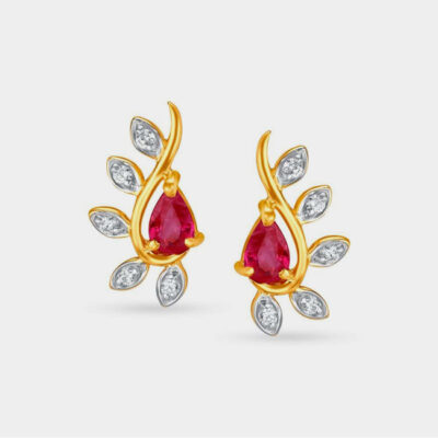 Ruby Gold Earrings