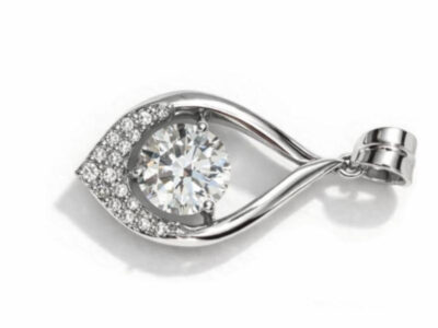 Platinum Diamond Pendant E