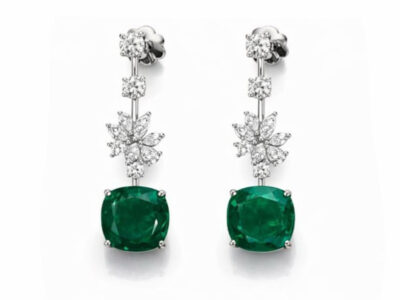 Emerald Diamond Earrings E